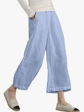 ECUPPER BNWT Plus Size Elastic Waist Cotton Capri Trouser - Relaxed - 5XL